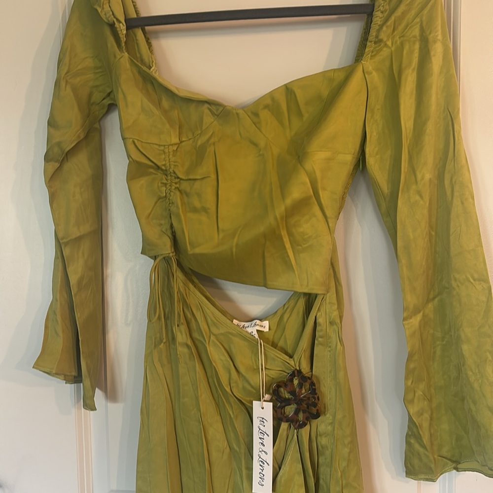New With Tags NWT For Love & Lemons Allie Long Sleeve Midi Dress XS - Picture 4 of 4